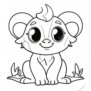 Adorable Medium Fantasy Creature Coloring Page 58924-47291