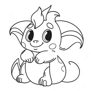 Adorable Medium Fantasy Creature Coloring Page 58924-47292