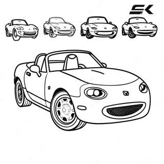 Mazda Mx 5 Miata Convertible Coloring Page 58944-47299