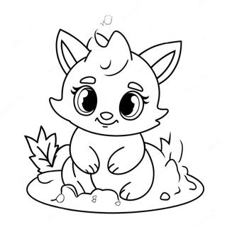 Cute Frost Fury With Snowflakes Coloring Page 58954-47302