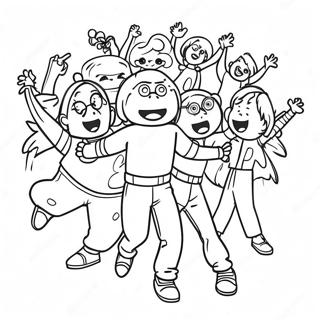 Doodlebops Fun Dance Party Coloring Page 58974-47318