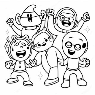 Doodlebops Fun Dance Party Coloring Page 58974-47319