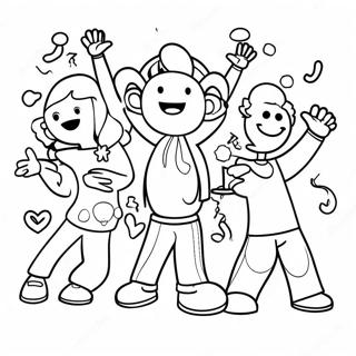 Doodlebops Fun Dance Party Coloring Page 58974-47320