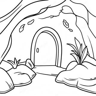 Empty Tomb Scene Coloring Page 58993-47326