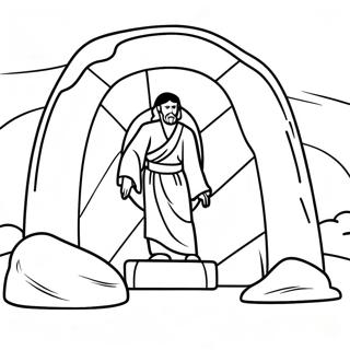 Empty Tomb Scene Coloring Page 58993-47327