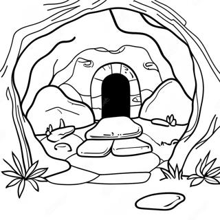 Empty Tomb Scene Coloring Page 58993-47328