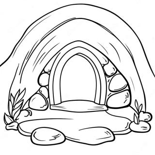 Glowing Empty Tomb Coloring Page 58994-47330