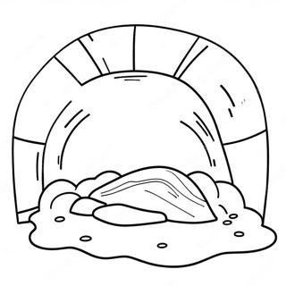 Glowing Empty Tomb Coloring Page 58994-47331