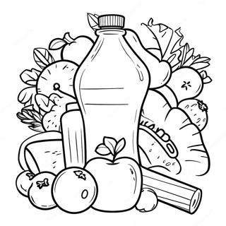 Health And Fitness Coloring Page 59003-47338