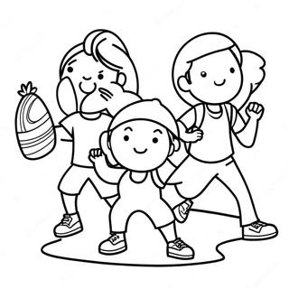 Active Kids Exercising Coloring Page 59004-47342