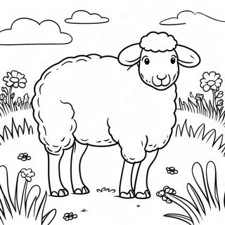 Realistic Sheep Coloring Pages