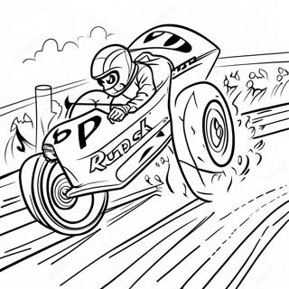 Exciting Dirt Track Racing Scene Coloring Page 59024-47357