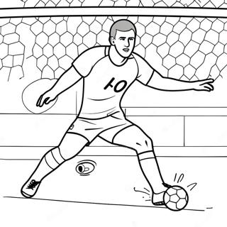 Harry Kane Scoring A Goal Coloring Page 59034-47367