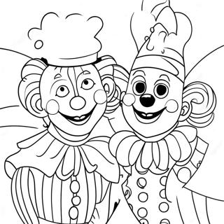 Whimsical Clowns In The Amazing Digital Circus Coloring Page 59074-47398