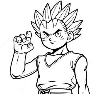 Gon Freecss In Action Coloring Page 5907-4823