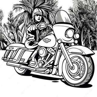 Harley Davidson Motorcycle Coloring Page 59103-47417