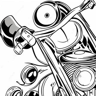 Harley Davidson Motorcycle Coloring Page 59103-47420