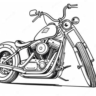 Vintage Harley Motorcycle Coloring Page 59104-47422