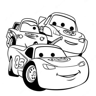 Lightning Mcqueen With Friends Coloring Page 59114-47431