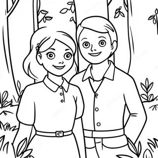 Emma And Ray In The Forest Coloring Page 59134-47446