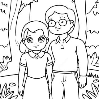 Emma And Ray In The Forest Coloring Page 59134-47448