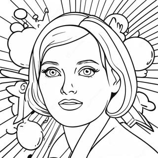 Roy Lichtenstein Pop Art Coloring Page 59144-47453