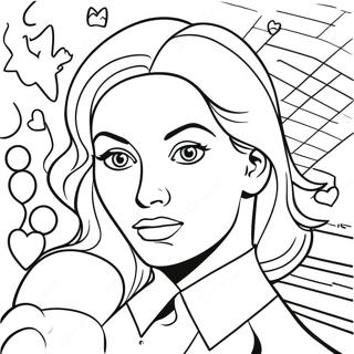 Roy Lichtenstein Pop Art Coloring Page 59144-47456