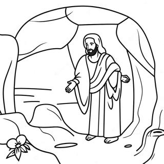 Resurrection Empty Tomb Coloring Pages