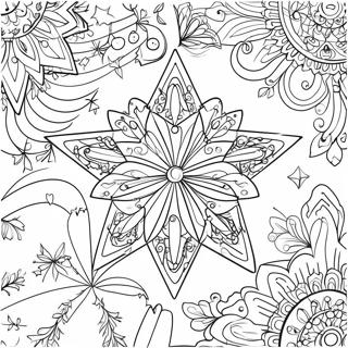 Festive Star Ornament Coloring Page 59194-47493