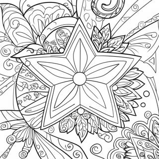 Festive Star Ornament Coloring Page 59194-47495