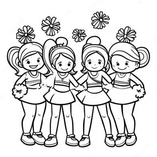 Go Team Cheerleaders Coloring Page 59213-47505