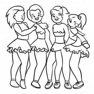 Go Team Cheerleaders Coloring Page 59213-47506