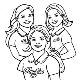 Go Team Cheerleaders Coloring Page 59213-47508