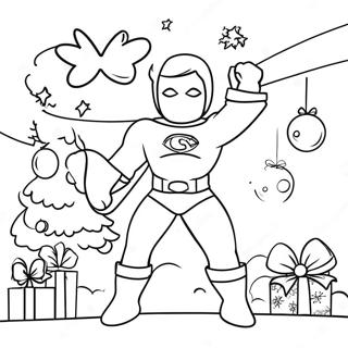 Superhero Christmas Coloring Pages