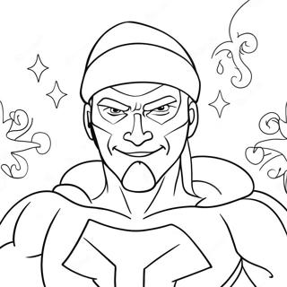 Festive Superhero With Santa Hat Coloring Page 59224-47518