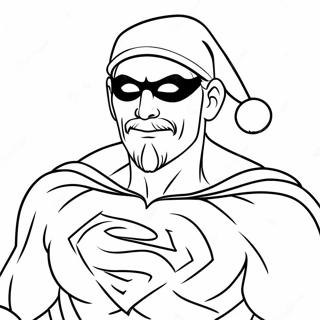 Festive Superhero With Santa Hat Coloring Page 59224-47520