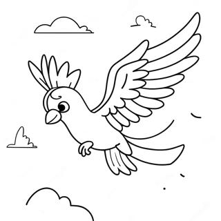 Articuno Flying In The Sky Coloring Page 59233-47524