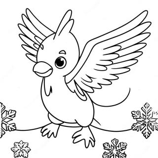 Articuno With Snowflakes Coloring Page 59234-47526