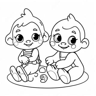 Adorable Disney Babies Playing Together Coloring Page 59264-47547