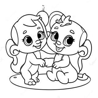 Adorable Disney Babies Playing Together Coloring Page 59264-47548