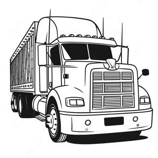 Semi Truck Coloring Page 5926-4838