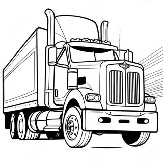 Big Rig Semi Truck Coloring Page 5927-4841