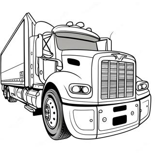 Big Rig Semi Truck Coloring Page 5927-4843