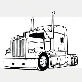 Big Rig Semi Truck Coloring Page 5927-4844