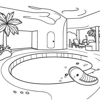 Swimming Pool Fun Coloring Page 59293-47565