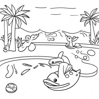 Swimming Pool Fun Coloring Page 59293-47566