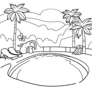 Swimming Pool Fun Coloring Page 59293-47568