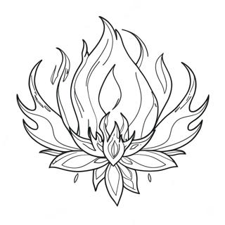 Diluc With Flames Coloring Page 59304-47581