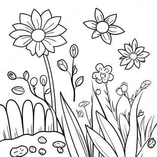 Wildflower Garden Coloring Page 59313-47586