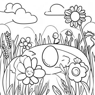 Vibrant Wildflower Field Coloring Page 59314-47589